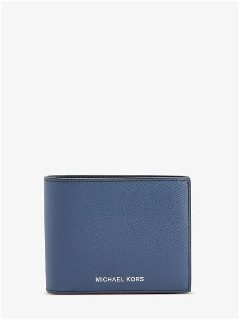 michael kors billfold crossgrain leather wallet|michael kors passcase wallet.